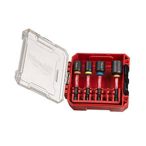 Набір магнітних ударних головок 1/4" 7, 8, 10, 13мм 4шт Shockwave Milwaukee 4932492445, фото 3