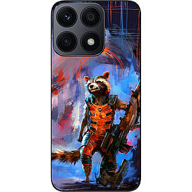 Силіконовий чохол Case для Honor X8a з картинкою Єнот Ракета