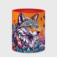 Чашка с принтом «Рыжая лисичка - тотемное животное» (цвет чашки на выбор)