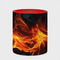 Чашка с принтом «Пламя костра» (цвет чашки на выбор)