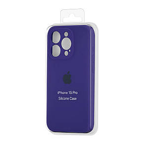 Чохол Silicone Case Square Protected Camera iPhone 15 Pro Deep Purple (22), фото 3