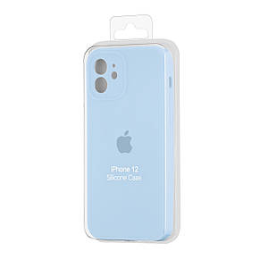 Чохол Silicone Case Square Protected Camera iPhone 12 Light Blue (27), фото 3