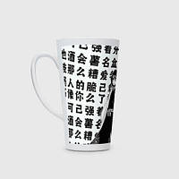 Чашка с принтом Латте «Рукия и иероглифы - Блич»