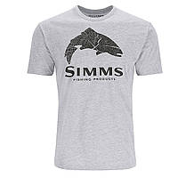 Футболка Simms Wood Trout Fill T-Shirt Grey Heather L (13437-067-40)