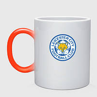 Чашка з принтом  хамелеон «Leicester city fc» (колір чашки на вибір)