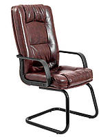 Шкіряне конференційне крісло на чорних полозах для залу засідань Альберто CF Alberto CF Richman