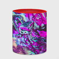 Чашка с принтом «Жидкое буйство красок» (цвет чашки на выбор)
