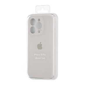 Чохол Silicone Case Square Protected Camera iPhone 15 Pro Rock Ash (9), фото 3