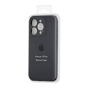 Чохол Silicone Case Square Protected Camera iPhone 15 Pro Dark Grey (12), фото 3