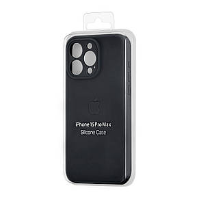 Чохол Silicone Case Square Protected Camera iPhone 15 Pro Max Black (14), фото 3