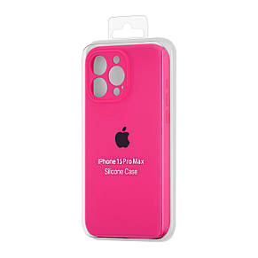 Чохол Silicone Case Square Protected Camera iPhone 15 Pro Max Shiny Pink (23), фото 3