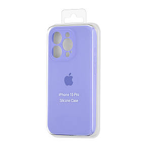 Чохол Silicone Case Square Protected Camera iPhone 15 Pro Elegant Purple (26), фото 3
