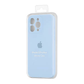 Чохол Silicone Case Square Protected Camera iPhone 15 Pro Max Light Blue (27), фото 3
