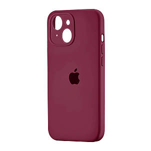 Чохол Silicone Case Square Protected Camera iPhone 15 Maroon (35), фото 1