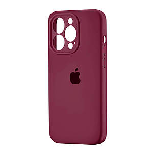 Чохол Silicone Case Square Protected Camera iPhone 15 Pro Maroon (35), фото 1