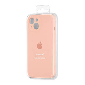 Чохол Silicone Case Square Protected Camera iPhone 15 Grapefruit (37), фото 3
