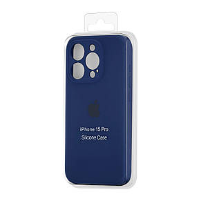 Чохол Silicone Case Square Protected Camera iPhone 15 Pro Wave Blue (39), фото 3