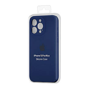 Чохол Silicone Case Square Protected Camera iPhone 15 Pro Max Wave Blue (39), фото 3
