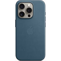 Чохол для мобільного телефона Apple iPhone 15 Pro FineWoven Case with MagSafe Pacific Blue (MT4Q3ZM/A) Вологи