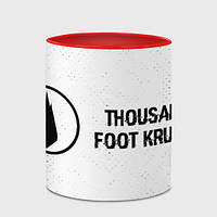 Чашка с принтом «Thousand Foot Krutch glitch на светлом фоне по-горизонтали» (цвет чашки