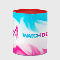 Чашка с принтом «Watch Dogs neon gradient style по-горизонтали» (цвет чашки на выбор)