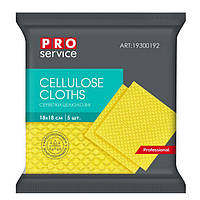 Серветки целюлозні 5шт/уп 18*18см "Pro" жовті 32/ящ