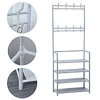 Вешалка для одежды New Simple Floor Clothes Rack Напольная стойка-вешалка для одежды и обуви Белая