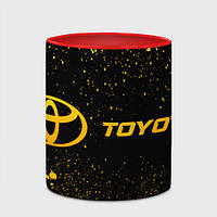 Чашка с принтом «Toyota - gold gradient по-горизонтали» (цвет чашки на выбор)