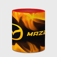 Чашка с принтом «Mazda - gold gradient по-горизонтали» (цвет чашки на выбор)