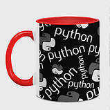 Чашка Python programming logo pattern 330 мл (колір чашки на вибір), фото 3