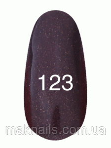 Гель лак №123 (темний баклажан з перламутром) 7 мл.