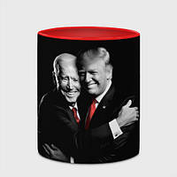 Чашка Трамп і Байден обіймаються 330 мл (колір чашки на вибір)