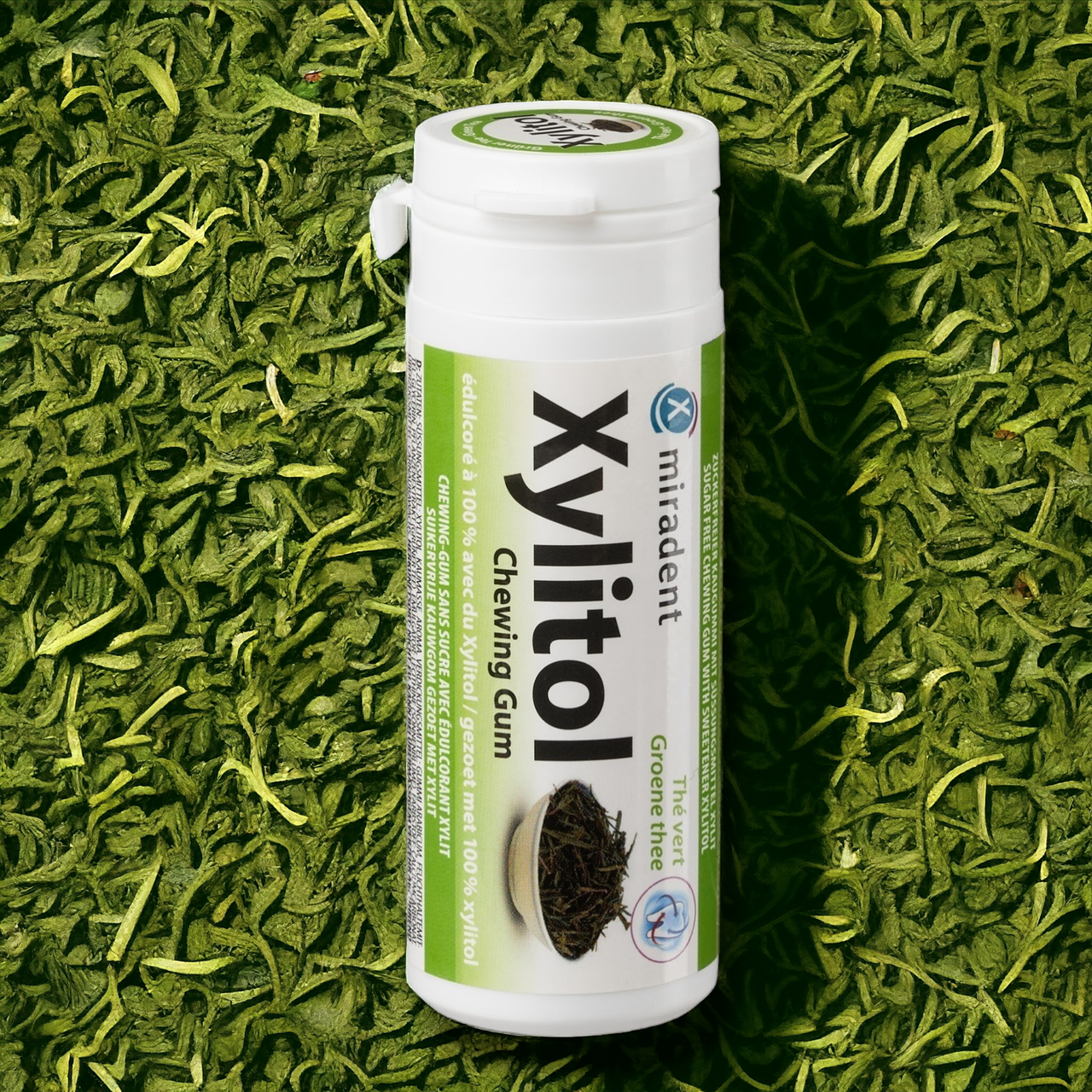 Жувальна гумка з ксилітолом Xylitol Chewing Gum Green Tea (30 шт), (Miradent)