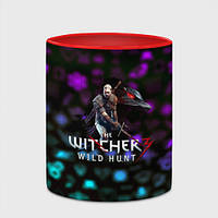 Чашка с принтом «The Witcher game wolf» (цвет чашки на выбор)