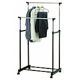 Стійка для одягу рухома Double Pole Clothers Horse (30 кг), фото 3