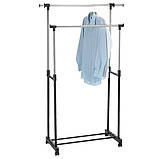 Стійка для одягу рухома Double Pole Clothers Horse (30 кг), фото 5