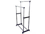 Стійка для одягу рухома Double Pole Clothers Horse (30 кг), фото 7