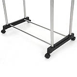 Стійка для одягу рухома Double Pole Clothers Horse (30 кг), фото 8