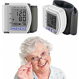 Електронний тонометр для швидкого вимірювання кров'яного тиску та пульсу, фото 3