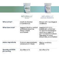 Психобіотик Bened Life Neuralli PS128 ( раніше Solace) / Неврологічний пробіотик 30 млрд КУО 60 капсул BX708, фото 4