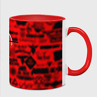 Чашка с принтом «30 Second to mars логотипы рок групп» (цвет чашки на выбор)