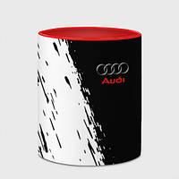 Чашка с принтом «AUDI черно белый стиль» (цвет чашки на выбор)