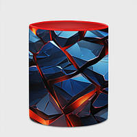 Чашка с принтом «Неоновые камни» (цвет чашки на выбор)