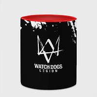 Чашка с принтом «Watch dogs краски» (цвет чашки на выбор)