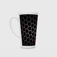 Чашка с принтом Латте «Шестиугольник пчелиный улей »