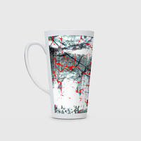 Чашка с принтом Латте «Узоры на мраморе »