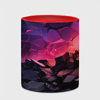 Чашка с принтом «Темные фиолетовые камни текстура» (цвет чашки на выбор)