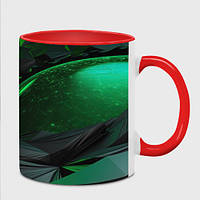 Чашка с принтом «Абстрактное представление зелени» (цвет чашки на выбор)