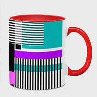 Чашка с принтом «Геометрический узор в стиле пэчворк » (цвет чашки на выбор)