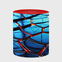 Чашка с принтом «Синие плиты с ярким свечением» (цвет чашки на выбор)